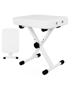 Banco de Piano TENTOTEN Ajustable Plegable Blanco 3.5 kg