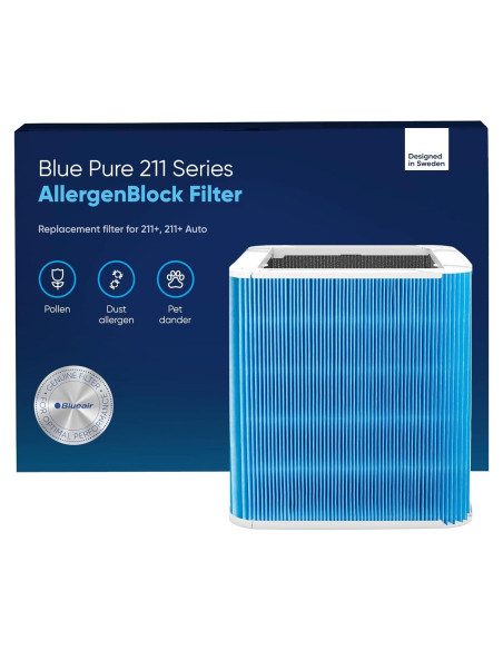 Filtro de Reemplazo Blueair 211+ AllergenBlock para Alergias Filtro de Reemplazo Blueair 211+ AllergenBlock para Alergias