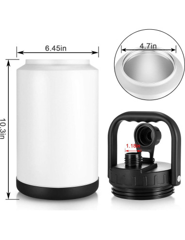 Jarra de Agua Aislada Sursip 128 Oz Acero Inoxidable Verde Militar