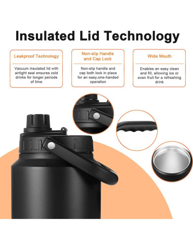 Jarra de Agua Aislada Sursip 128 Oz Acero Inoxidable Verde Militar