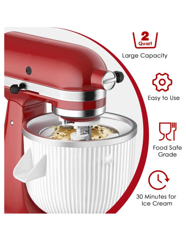 Accesorio para Hacer Helados KITOART 2L para KitchenAid