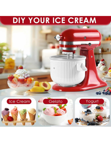 Accesorio para Hacer Helados KITOART 2L para KitchenAid