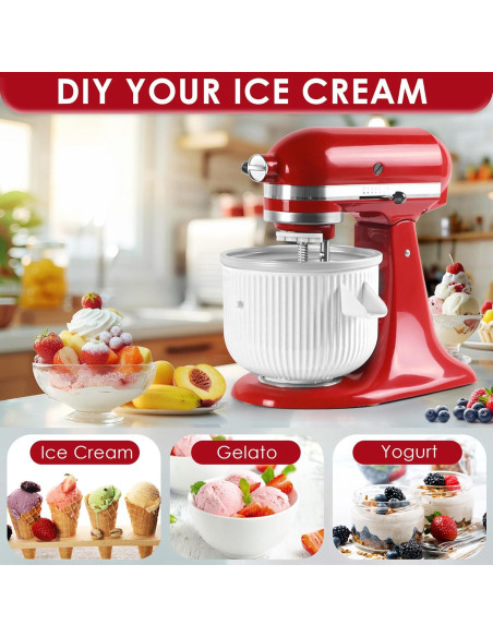 Accesorio para Hacer Helados KITOART 2L para KitchenAid