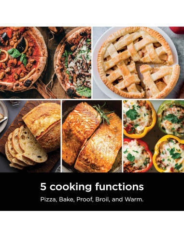 Horno de Pizza Eléctrico Ninja MO201, 30.48 cm, 5 en 1