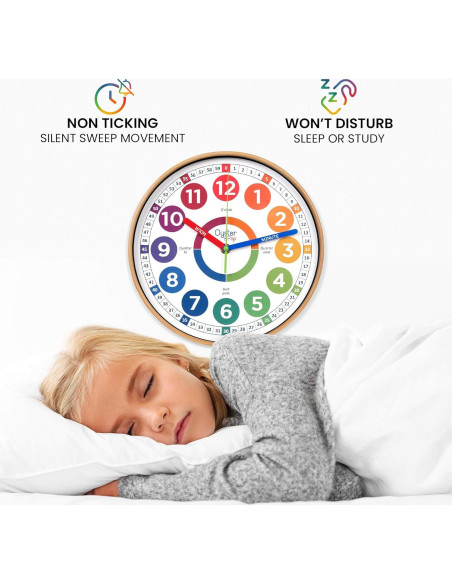 Reloj de Aprendizaje Oyster&Pop 10" Multicolor para Niños