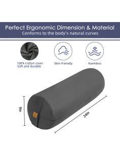 Cojín de Yoga FelizMax Orgánico 61x23 cm Soporte Meditación 2