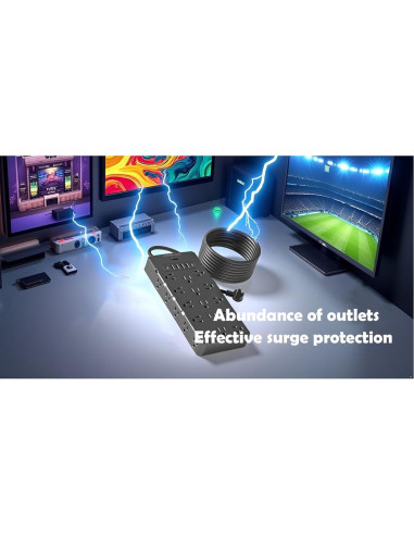 Protector de Sobretensión Nanolake 25 Salidas AC 6 USB 4000J