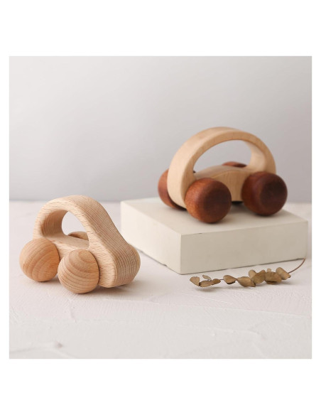 Juguetes de Coche de Madera Montessori Chriswell 2 Piezas