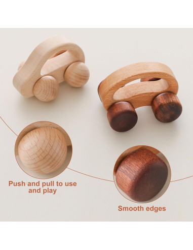 Juguetes de Coche de Madera Montessori Chriswell 2 Piezas