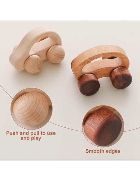Juguetes de Coche de Madera Montessori Chriswell 2 Piezas