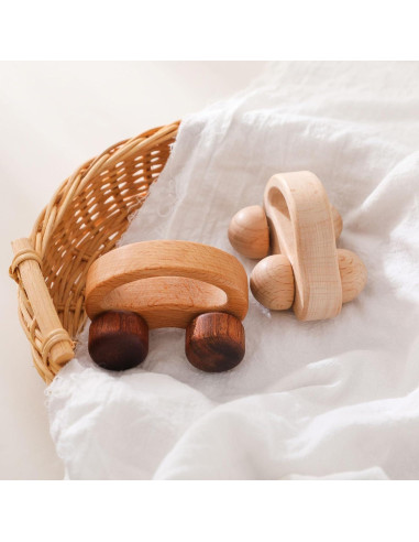 Juguetes de Coche de Madera Montessori Chriswell 2 Piezas
