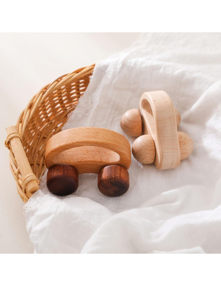 Juguetes de Coche de Madera Montessori Chriswell 2 Piezas