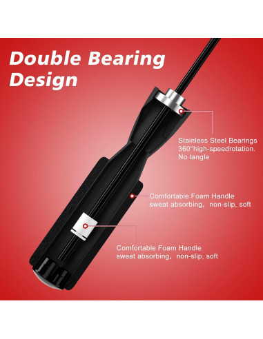 Cuerda de Salto Inalámbrica LSKSSNG Ajustable 2 en 1 para Fitness