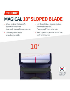 Dispensador de Cinta TENDO 2" Negro - Cuchilla Inclinada 10 2