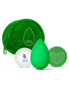 Set de Inicio Beautyblender Bio Pure 4 Piezas - Esponja, Limpiador, Alfombrilla y Estuche