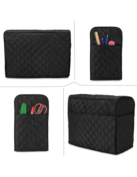 Cubierta de Polvo Luxja para Máquina de Coser Negra 44.5x20.3x34.3cm