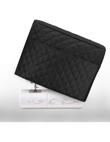 Cubierta de Polvo Luxja para Máquina de Coser Negra 44.5x20.3x34.3cm