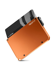 Billetera Slim IWANTIT para Hombres con Bloqueo RFID - Naranja