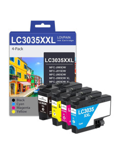 Cartuchos de Tinta Brother LC3035XXL 4-Pack Alto Rendimiento