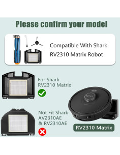 Kit de Reemplazo 10 Pcs para Aspiradora Robot Shark RV2310 2