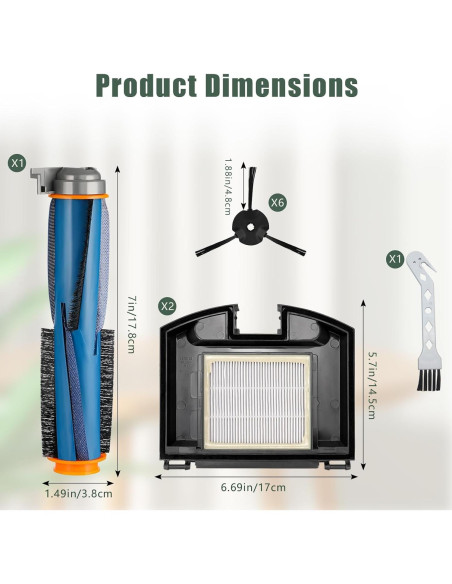 Kit de Reemplazo 10 Pcs para Aspiradora Robot Shark RV2310