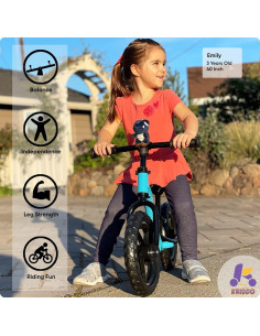 Bicicleta de Equilibrio KRIDDO Azul para Niños 2 a 5 Años 2