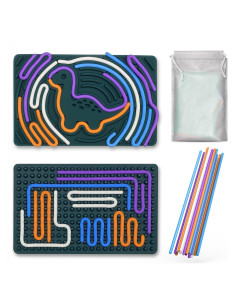 Tablero Sensorial Antiestrés Verde Oscuro con 20 Cuerdas