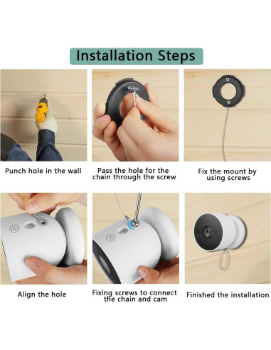 Cadena de Seguridad Anti-Caída OYOCAM para Google Nest Cam