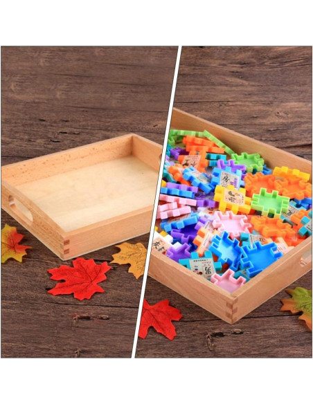 Bandeja de Madera Ovalada NUOBESTY 32.5x25cm para Servir