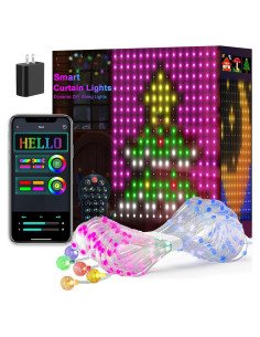 Luces de Cortina LED Inteligentes JKOEIER 1.6x1.6m Multicolor