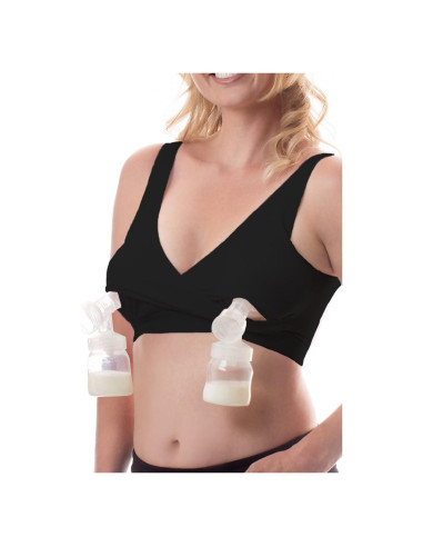 Sujetador de Bombeo y Lactancia Rumina Clásico Negro Mediano