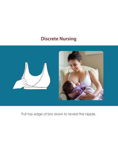 Sujetador de Bombeo y Lactancia Rumina Clásico Negro Mediano