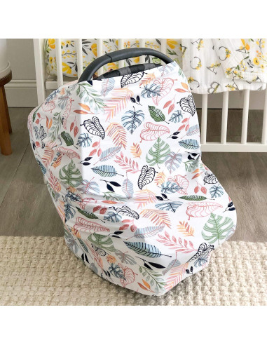 Cubierta Multiuso 5-en-1 Bebe au Lait Tropicana - Lactancia, Chal, Bufanda