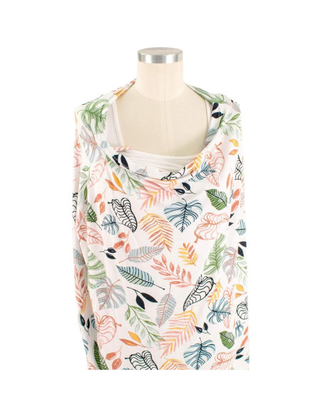 Cubierta Multiuso 5-en-1 Bebe au Lait Tropicana - Lactancia, Chal, Bufanda Cubierta Multiuso 5-en-1 Bebe au Lait Tropicana - Lactancia, Chal, Bufanda