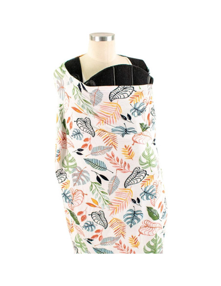 Cubierta Multiuso 5-en-1 Bebe au Lait Tropicana - Lactancia, Chal, Bufanda Cubierta Multiuso 5-en-1 Bebe au Lait Tropicana - Lactancia, Chal, Bufanda