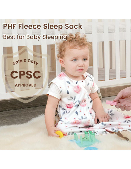 Saco de dormir PHF para bebés 6-12 meses, floral, 2 piezas Saco de dormir PHF para bebés 6-12 meses, floral, 2 piezas