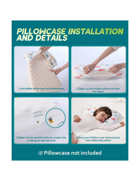 Almohada para Niños Willai 30x48 cm Suave y Lavable Almohada para Niños Willai 30x48 cm Suave y Lavable