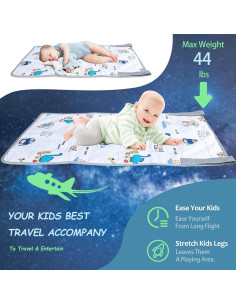 Extensor de Asiento de Avión para Niños FUNSTAR - Cama Portátil Blanca 2
