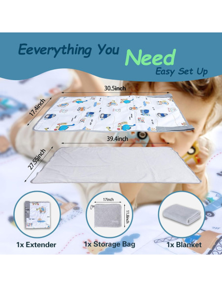 Extensor de Asiento de Avión para Niños FUNSTAR - Cama Portátil Blanca