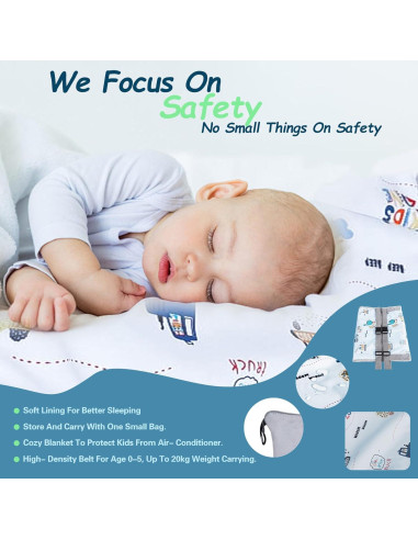 Extensor de Asiento de Avión para Niños FUNSTAR - Cama Portátil Blanca