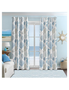 Cortinas Decorativas Weesire 50% Blackout Caballito de Mar 132x213 cm