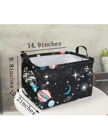 Cesta de Almacenamiento Plegable DUYIY 62.8L Planeta Negro