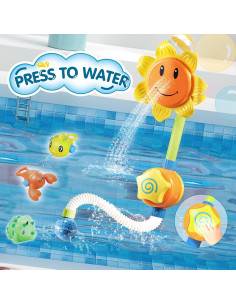 Juguetes de baño DOLIVE para niños 3-8 años con pista y ducha 2