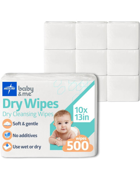 Toallitas Desechables Medline Babysoft 500 Unidades Piel Sensible