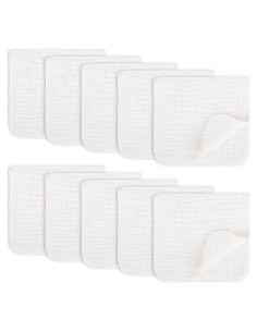 Juego de Paños de Muselina Arnzion 100% Algodón 10 Piezas