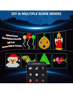 Luces de Cortina Inteligentes 400 LED 1.98x1.98m con APP 2