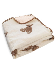 Manta de Muselina para Bebé Gunnaicat 101.6x101.6 cm Oso
