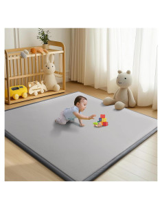 Alfombra de Juego Acolchada DoCred 178x150 cm Gris