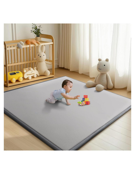 Alfombra de Juego Acolchada DoCred 178x150 cm Gris