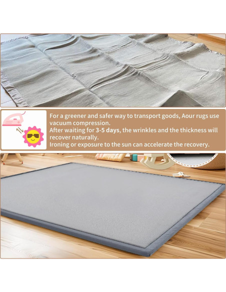 Alfombra de Juego Acolchada DoCred 178x150 cm Gris